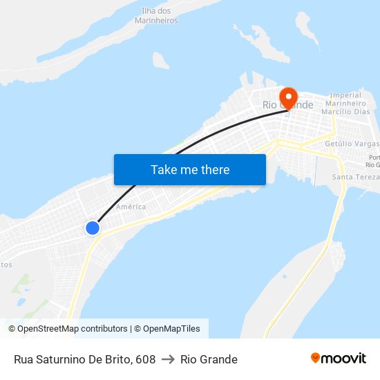 Rua Saturnino De Brito, 608 to Rio Grande map