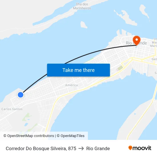 Corredor Do Bosque Silveira, 875 to Rio Grande map