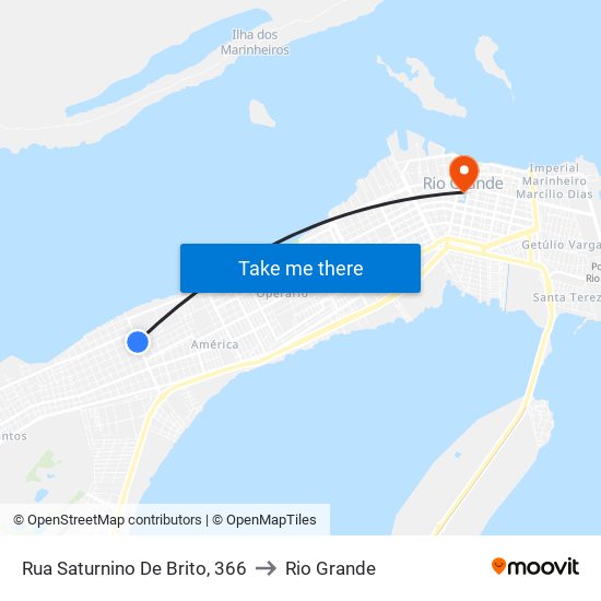 Rua Saturnino De Brito, 366 to Rio Grande map