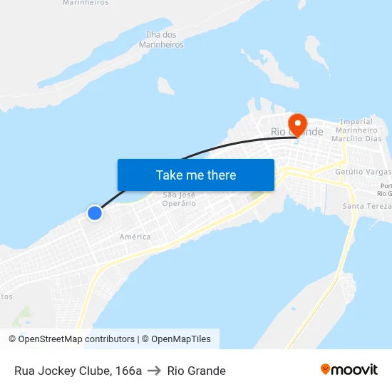Rua Jockey Clube, 166a to Rio Grande map