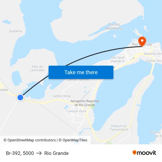 Br-392, 5000 to Rio Grande map