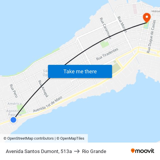 Avenida Santos Dumont, 513a to Rio Grande map