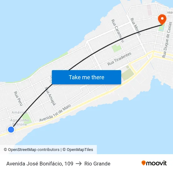 Avenida José Bonifácio, 109 to Rio Grande map
