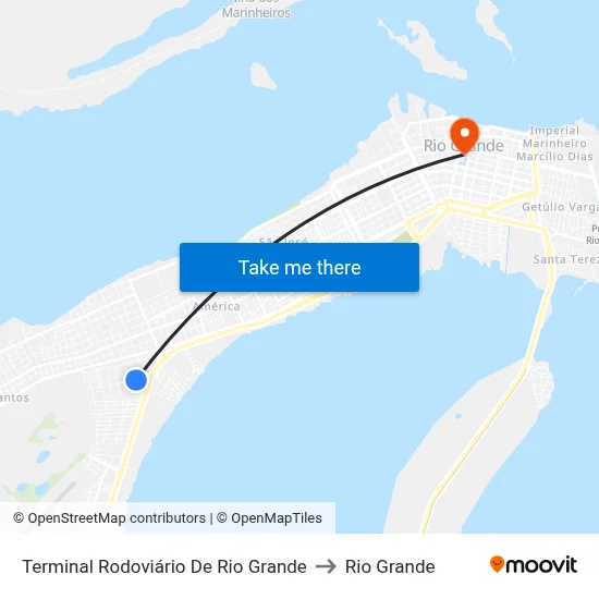 Terminal Rodoviário De Rio Grande to Rio Grande map