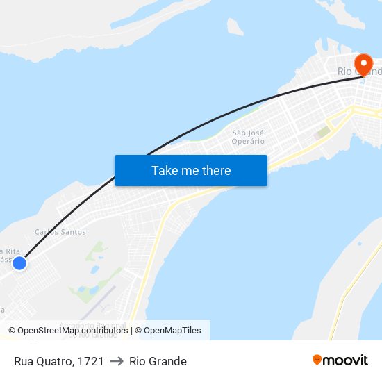 Rua Quatro, 1721 to Rio Grande map