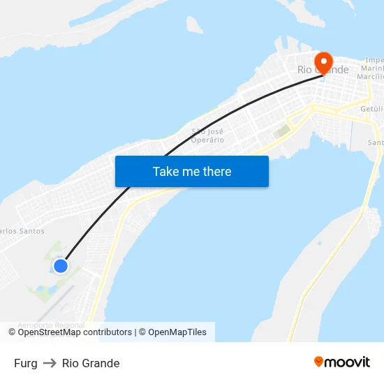 Furg to Rio Grande map