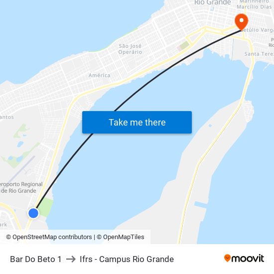 Bar Do Beto 1 to Ifrs - Campus Rio Grande map