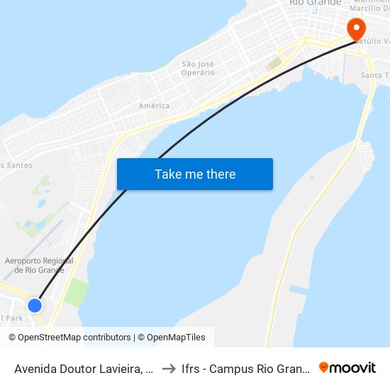 Avenida Doutor Lavieira, 38 to Ifrs - Campus Rio Grande map