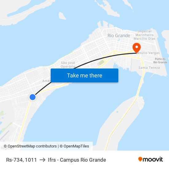 Rs-734, 1011 to Ifrs - Campus Rio Grande map