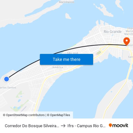 Corredor Do Bosque Silveira, 1174 to Ifrs - Campus Rio Grande map