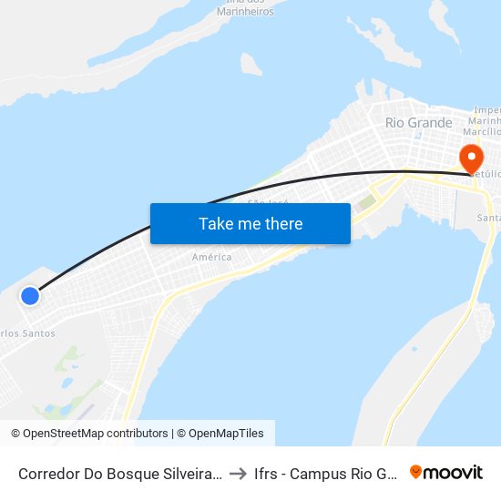 Corredor Do Bosque Silveira, 1057 to Ifrs - Campus Rio Grande map