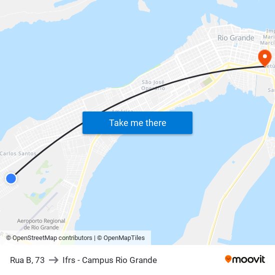 Rua B, 73 to Ifrs - Campus Rio Grande map