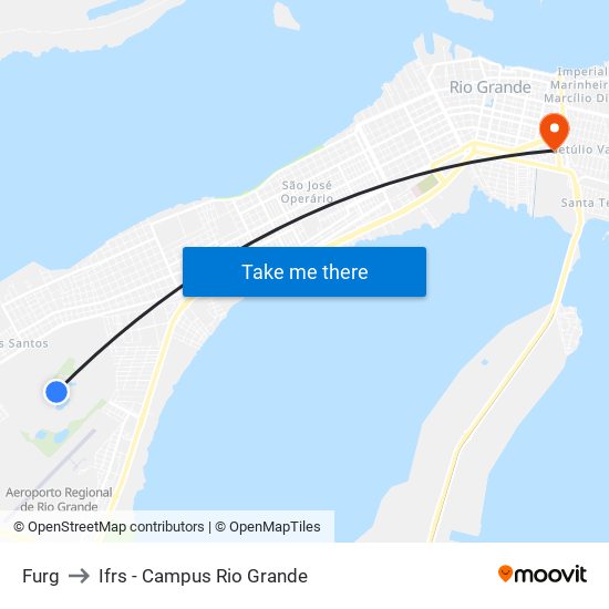 Furg to Ifrs - Campus Rio Grande map