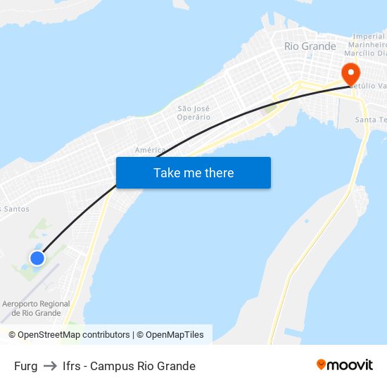 Furg to Ifrs - Campus Rio Grande map