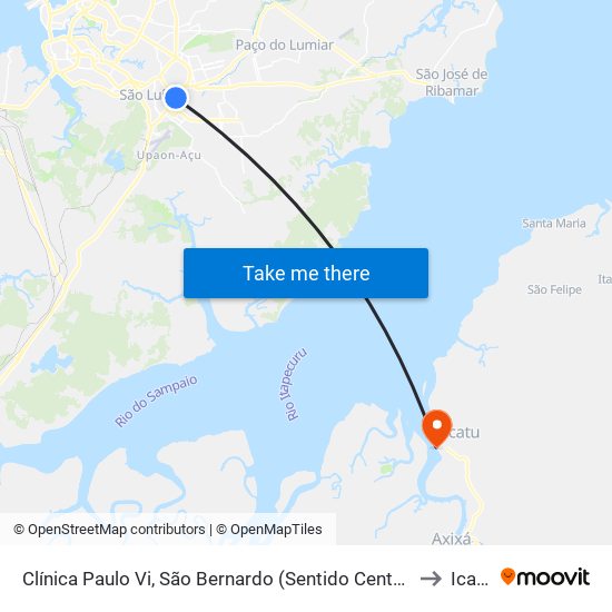 Clínica Paulo Vi, São Bernardo (Sentido Centro) to Icatu map