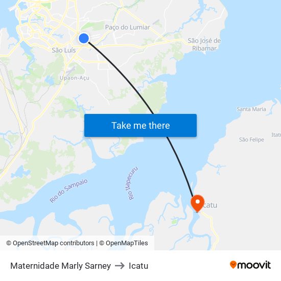 Maternidade Marly Sarney to Icatu map