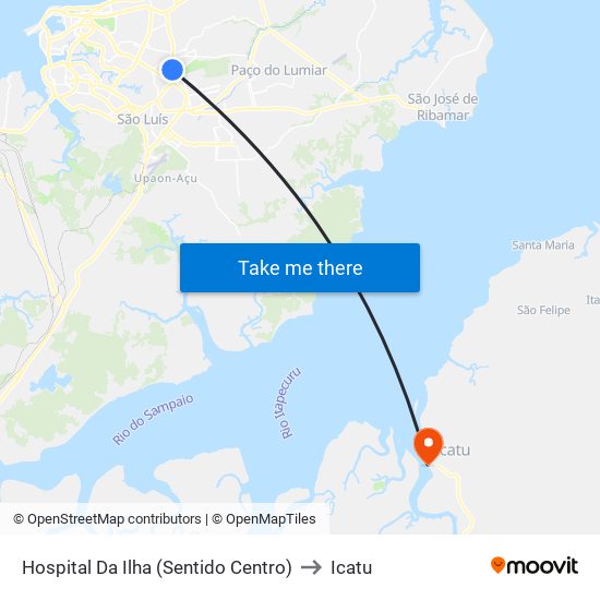 Hospital Da Ilha (Sentido Centro) to Icatu map