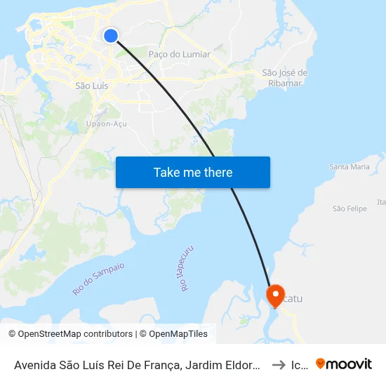 Avenida São Luís Rei De França, Jardim Eldorado (Sentido Centro) to Icatu map