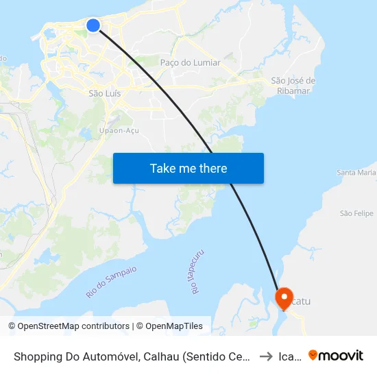Shopping Do Automóvel, Calhau (Sentido Centro) to Icatu map