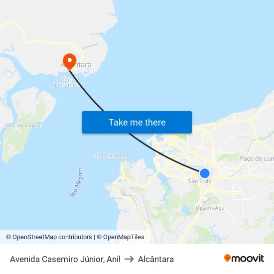 Avenida Casemiro Júnior, Anil to Alcântara map