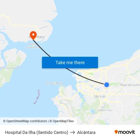 Hospital Da Ilha (Sentido Centro) to Alcântara map