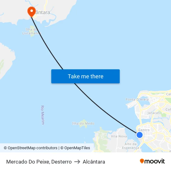 Mercado Do Peixe, Desterro to Alcântara map