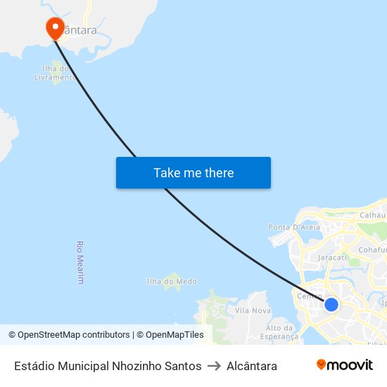 Estádio Municipal Nhozinho Santos to Alcântara map