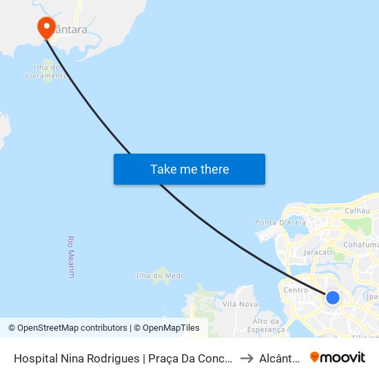 Hospital Nina Rodrigues | Praça Da Conceição to Alcântara map