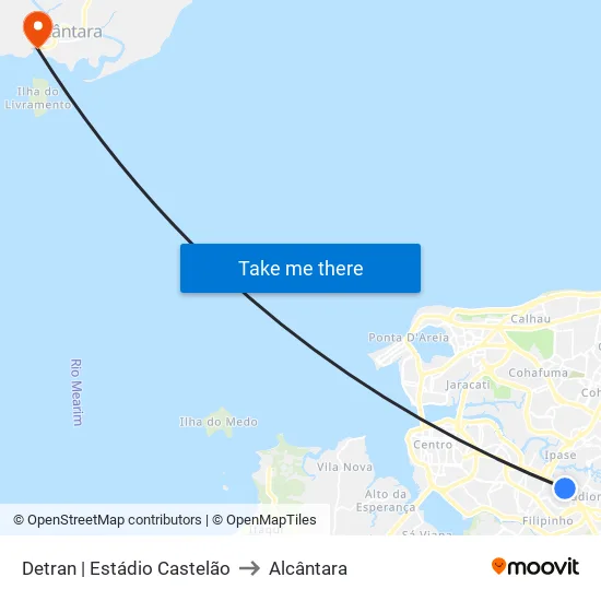 Detran | Estádio Castelão to Alcântara map