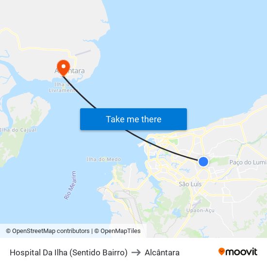Hospital Da Ilha (Sentido Bairro) to Alcântara map