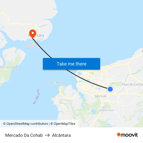 Mercado Da Cohab to Alcântara map