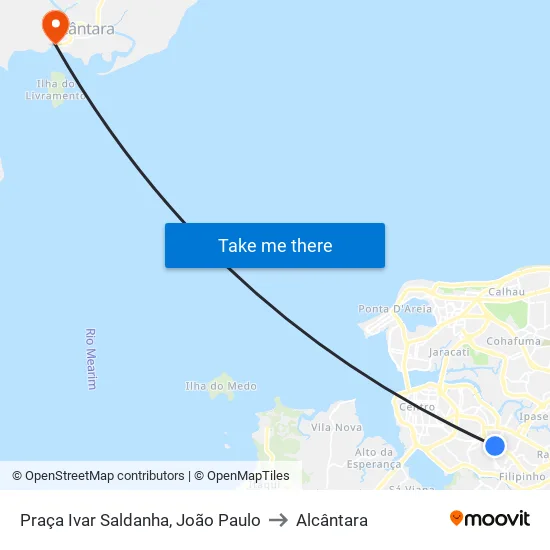 Praça Ivar Saldanha, João Paulo to Alcântara map