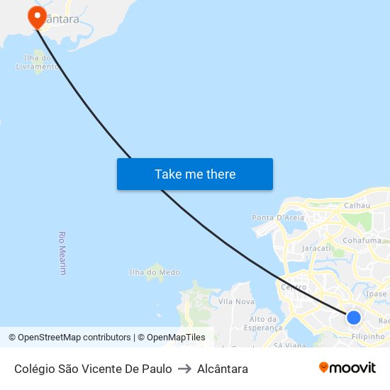 Colégio São Vicente De Paulo to Alcântara map