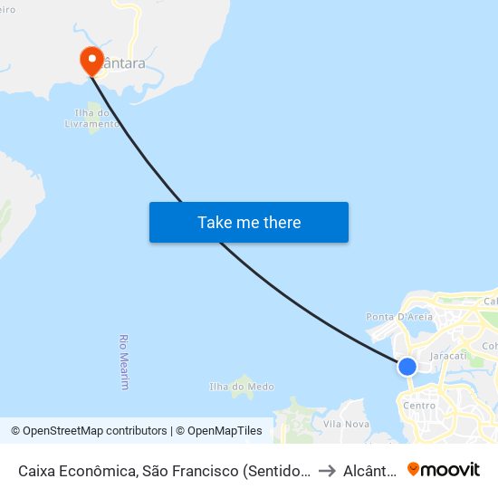 Caixa Econômica, São Francisco (Sentido Centro) to Alcântara map