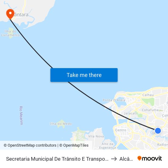 Secretaria Municipal De Trânsito E Transporte (Sentido Bairro) to Alcântara map