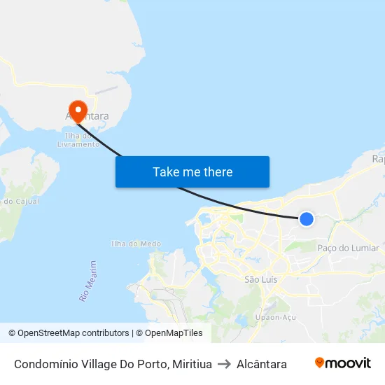Condomínio Village Do Porto, Miritiua to Alcântara map