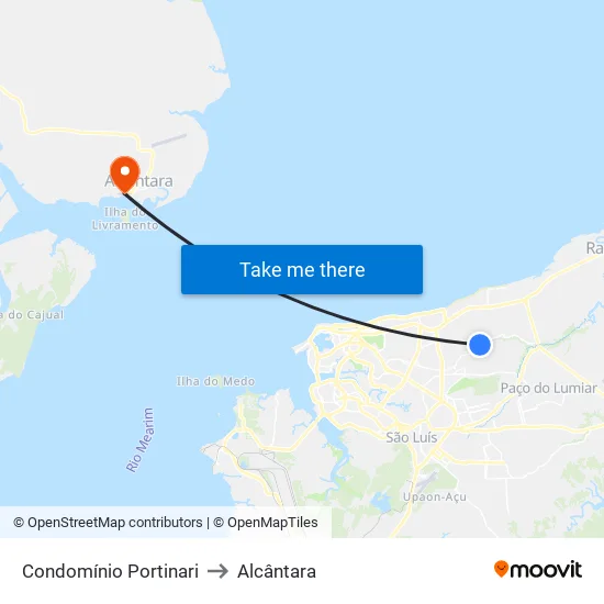 Condomínio Portinari to Alcântara map