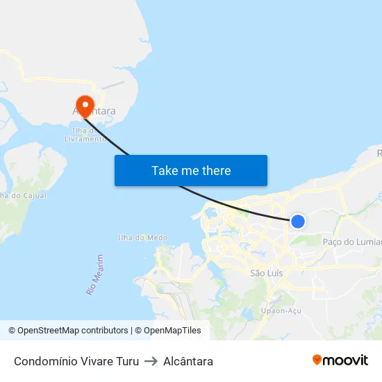 Condomínio Vivare Turu to Alcântara map