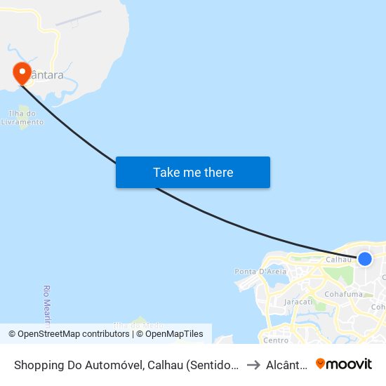 Shopping Do Automóvel, Calhau (Sentido Centro) to Alcântara map
