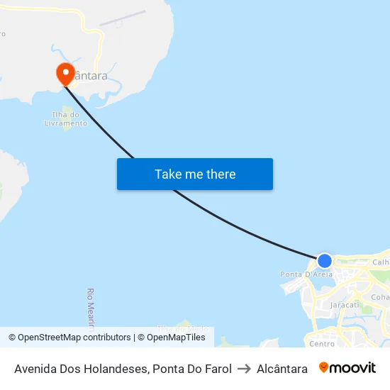 Avenida Dos Holandeses, Ponta Do Farol to Alcântara map