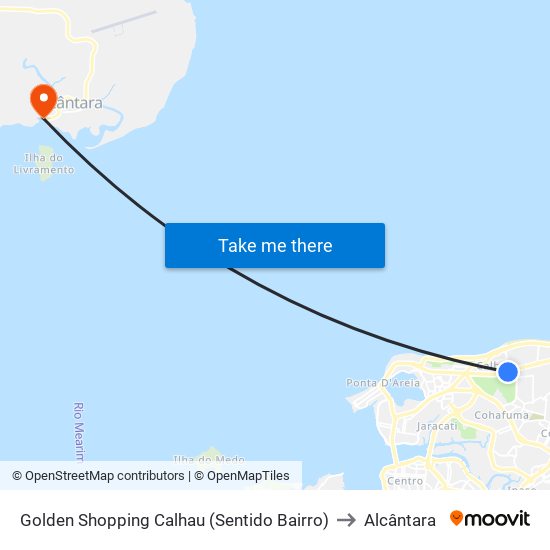 Golden Shopping Calhau (Sentido Bairro) to Alcântara map