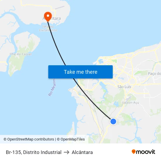 Br-135, Distrito Industrial to Alcântara map