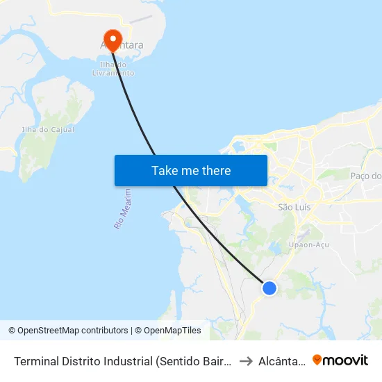Terminal Distrito Industrial (Sentido Bairro) to Alcântara map
