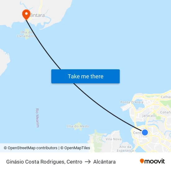 Ginásio Costa Rodrigues | Praça Deodoro to Alcântara map