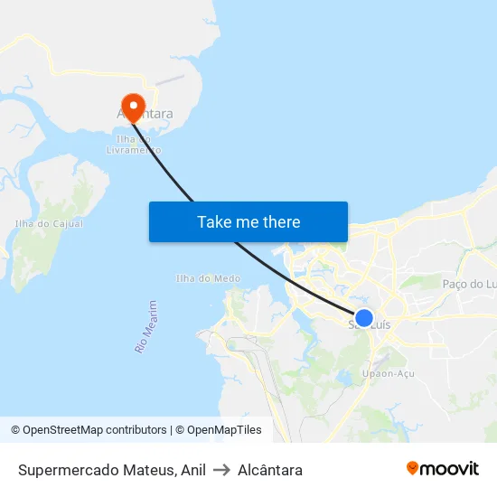 Supermercado Mateus, Anil to Alcântara map