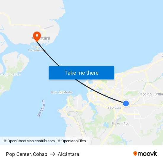 Pop Center, Cohab to Alcântara map