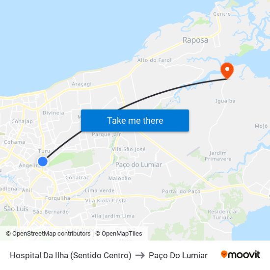 Hospital Da Ilha (Sentido Centro) to Paço Do Lumiar map