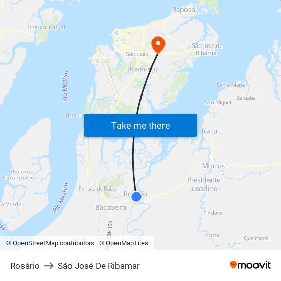 Rosário to São José De Ribamar map