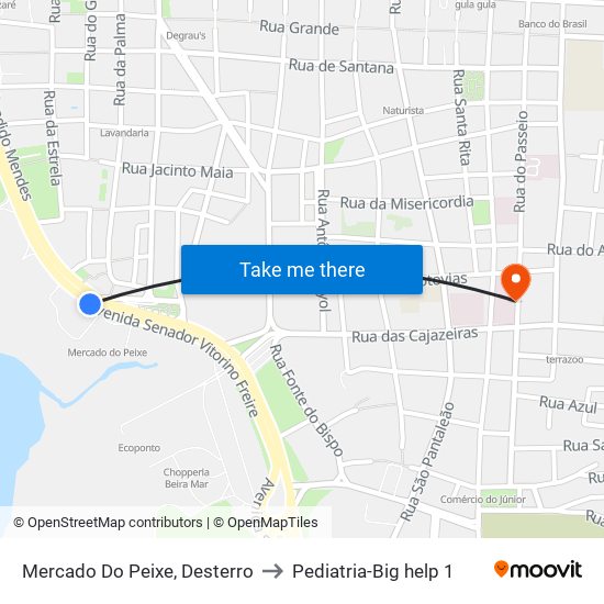 Mercado Do Peixe, Desterro to Pediatria-Big help 1 map