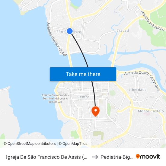 Igreja De São Francisco De Assis (Sentido Centro) to Pediatria-Big help 1 map
